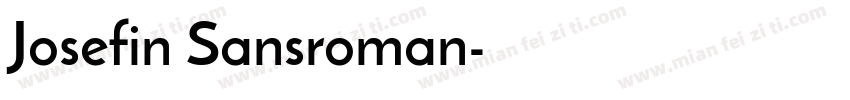 Josefin Sansroman字体转换